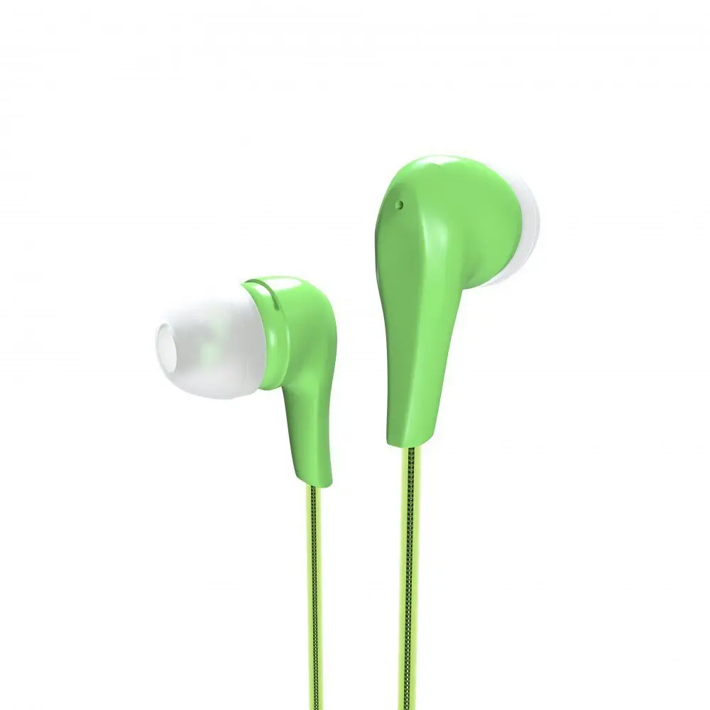 Laser Kids Glowing LED 3.5mm AUX Wired Earbuds In-Ear Earphones Headset 1m Green