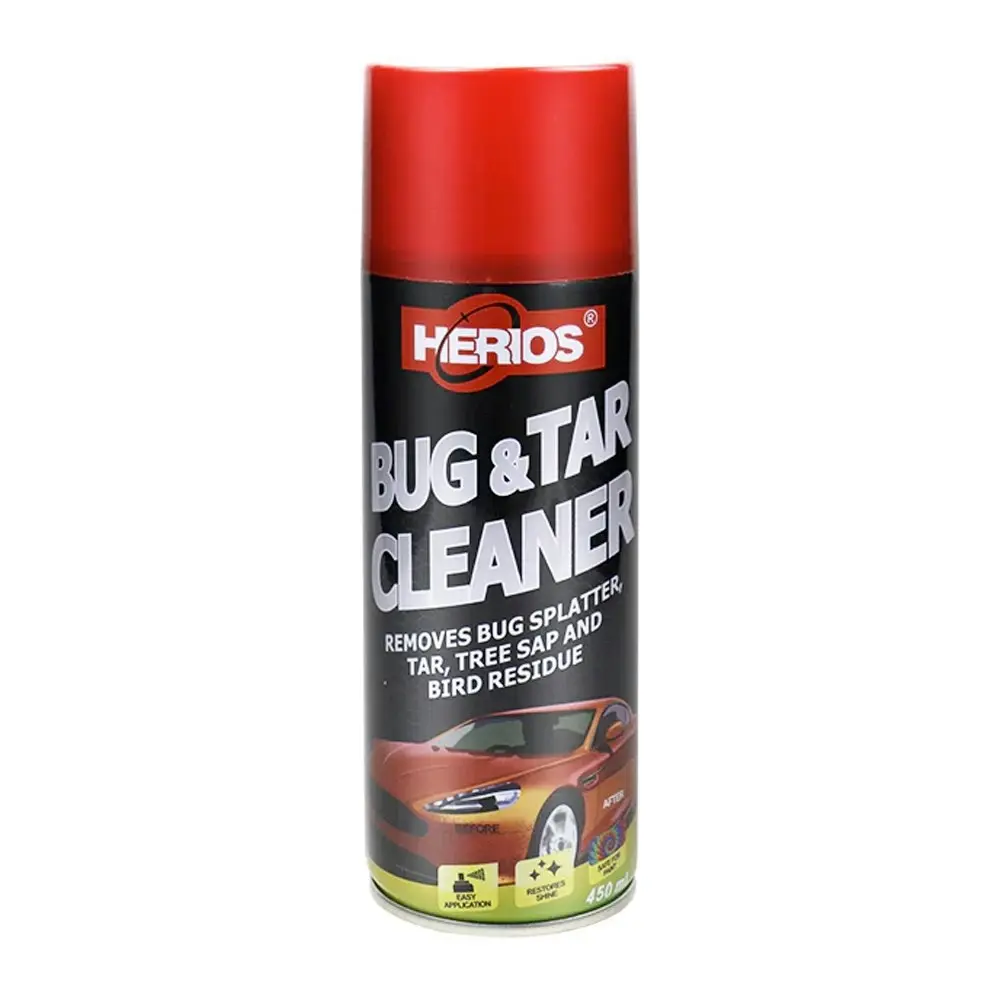 3PK Herios 450ml Bug & Tar Residue Car/Auto Odour/Grease Dirt Cleaner/Remover