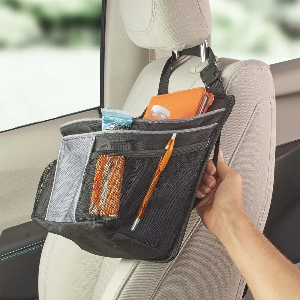 High Road Driver Stash Car Organiser Pocket Hanging Secure Storage Bag Black