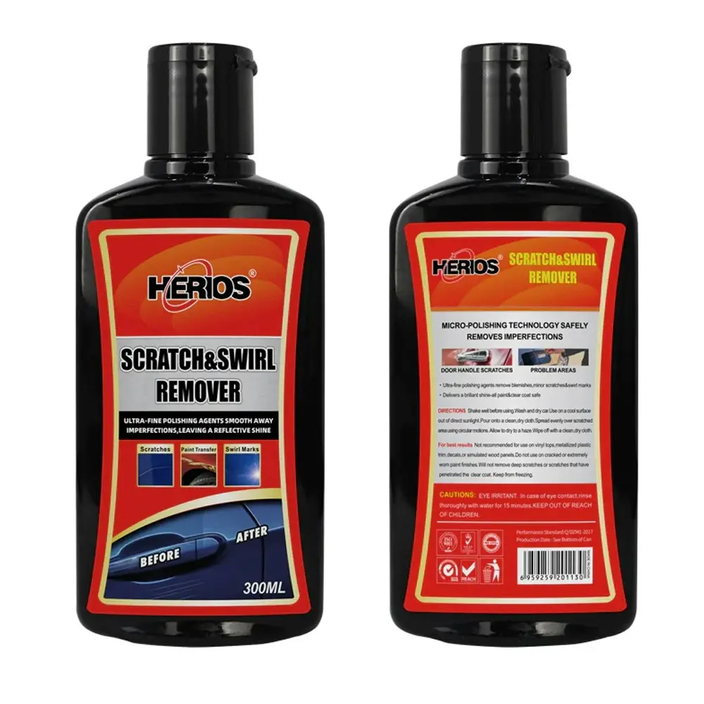 2PK Herios 300ml Scratch Mark & Swirl Remover Automotive Paint Cleaner/Polisher