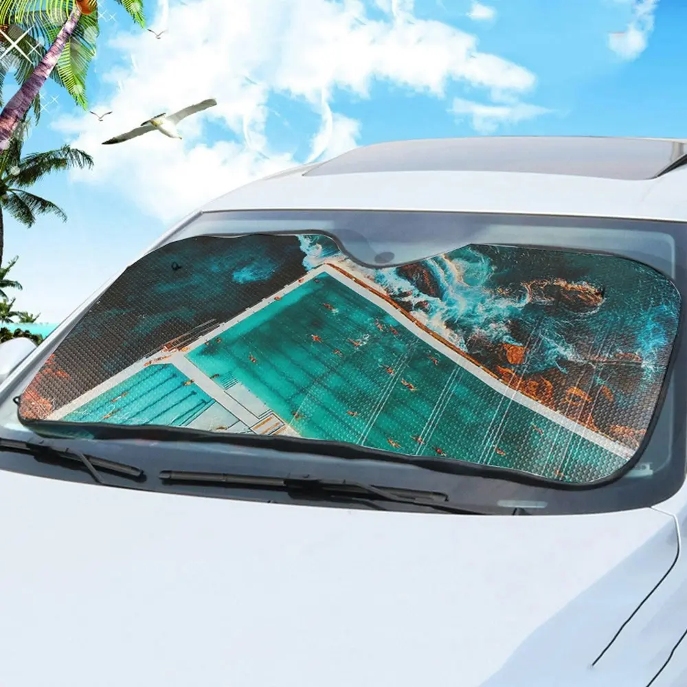 Good Vibes 140cm Destination Car Sun Shade Windshield Visor Foldable Cover Bondi