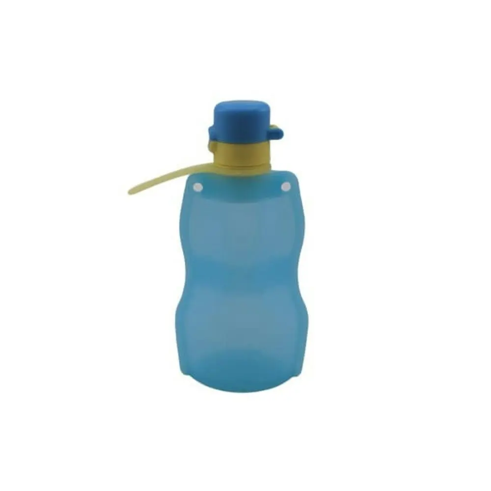 3x Kuvings Silicone Baby Reusable Foldable Travel Drinking Water Bottle - Blue