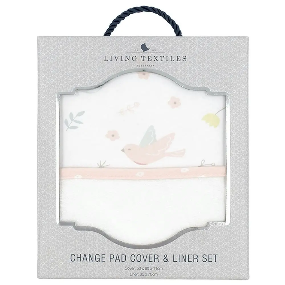 Living Textiles Baby/Newborn Nursery Cotton Change Pad Cover & Liner Ava Birds