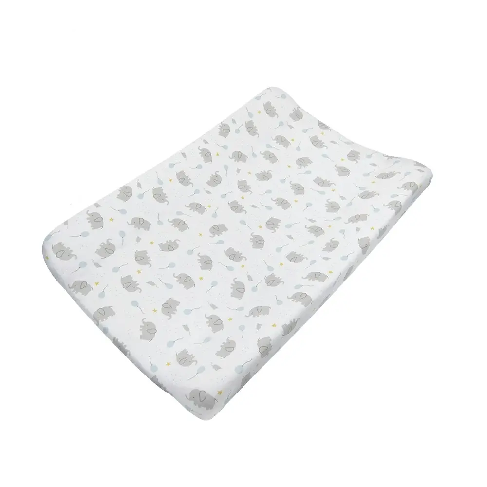 Living Textiles Cotton Jersey Nursery Change Pad Cover & Liner Mason Elephant