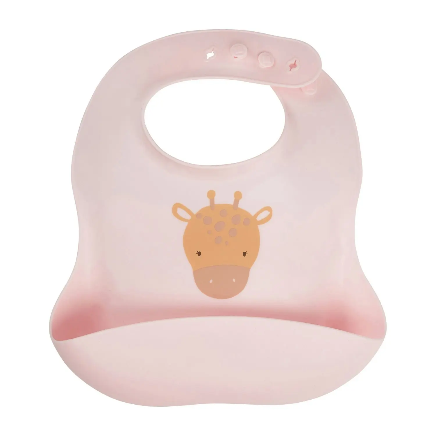 2x Splosh Baby Giraffe Feeding Bib Adjustable Food Catcher 23x24cm Pink 0+