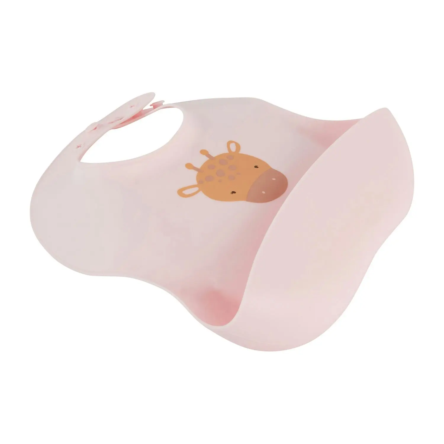 2x Splosh Baby Giraffe Feeding Bib Adjustable Food Catcher 23x24cm Pink 0+