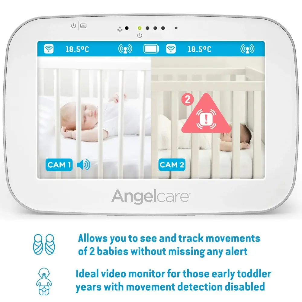 Anglecare AC327 Movement Video/Sound And Sensor Baby/Infant Monitor White