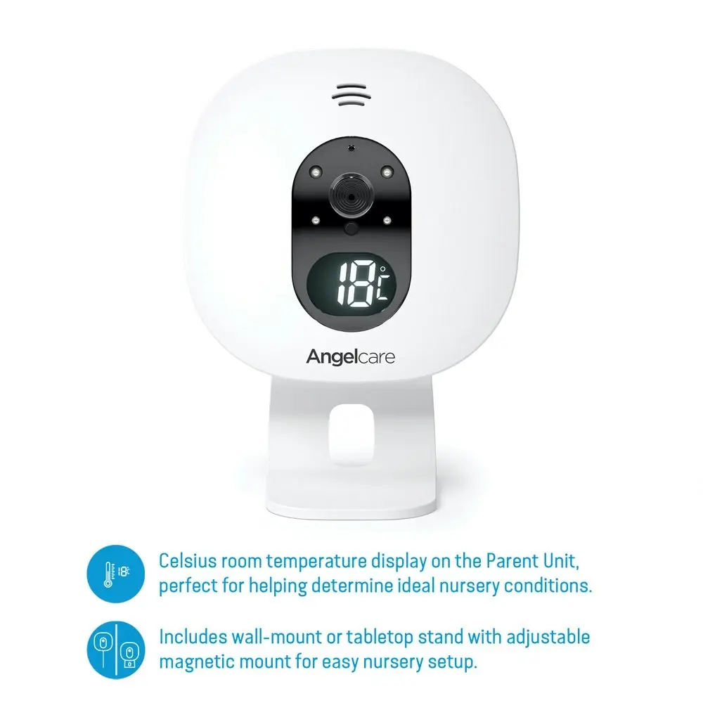 Anglecare AC327 Movement Video/Sound And Sensor Baby/Infant Monitor White