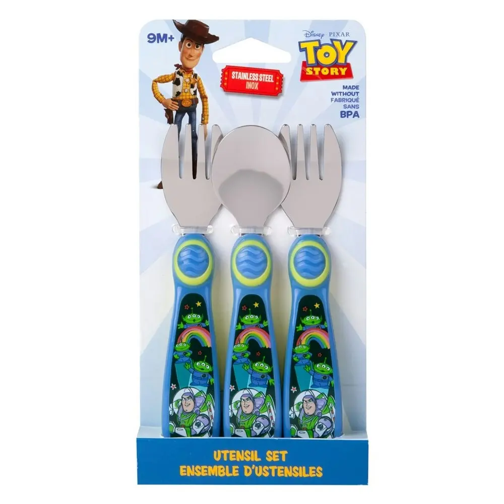 6pc Toy Story Buzz Lightyear 13cm Toddler/Baby Cutlery Spoon/Fork Set 9m+