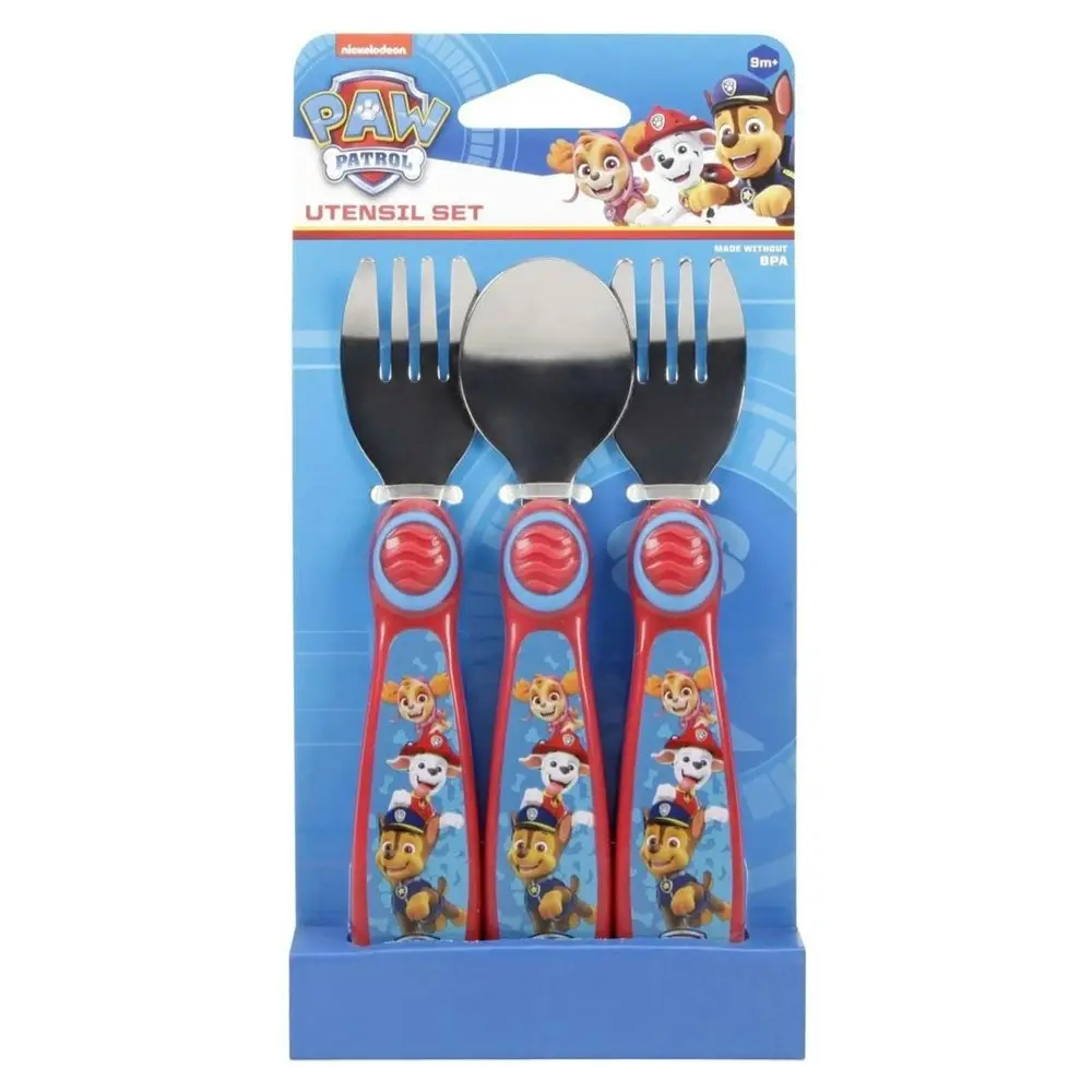 6pc Nickelodeon Paw Patrol Toddler 13cm Utensil/Cutlery BPA Free Fork/Spoon 9m+