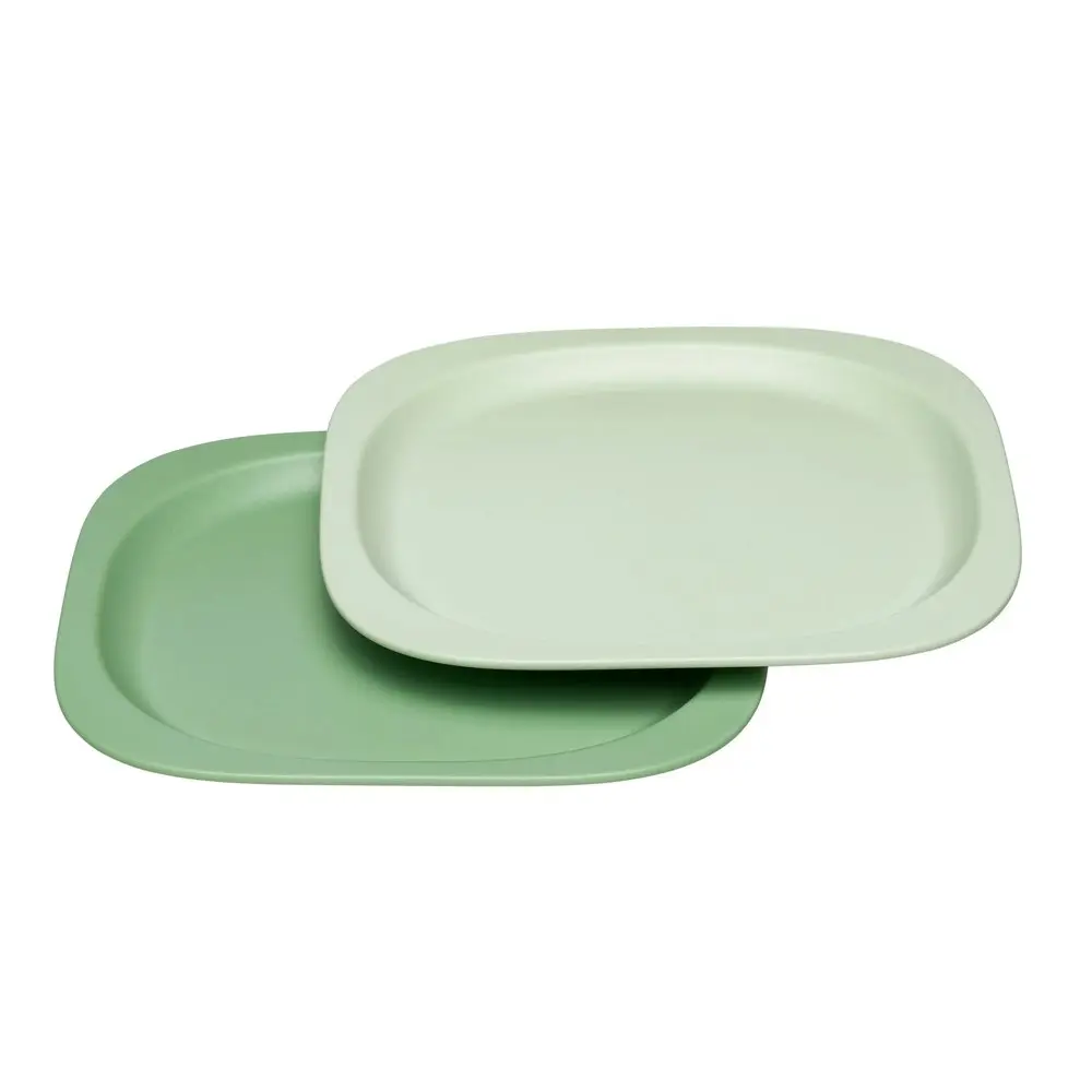 2pc Nip Eat Green Kinderteller BPA Free Infant/Baby Food Plate/Dish Green 4m+