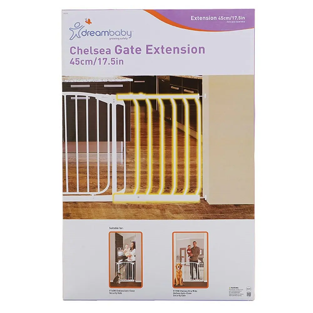 dreambaby 45cm Chelsea Extension For Baby/Kids Safety Gate Protection White