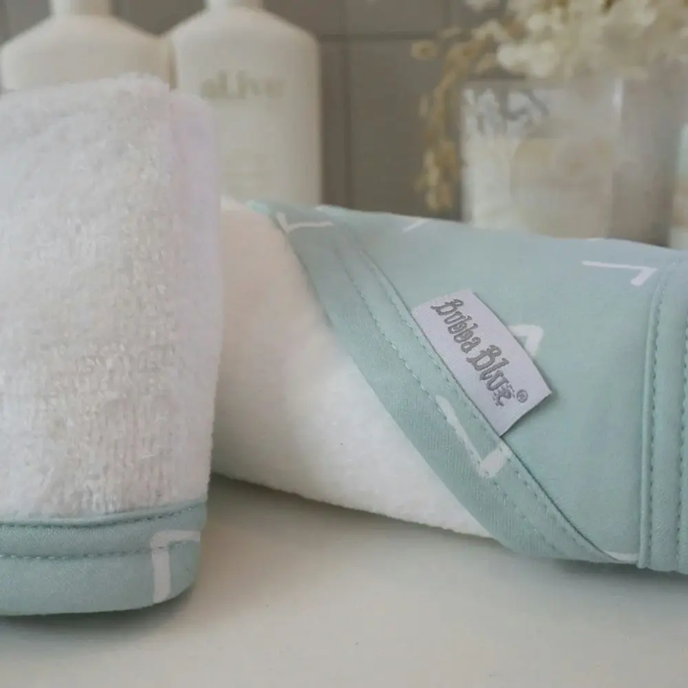 2PK Bubba Blue Bamboo 6.75x75cm Nordic Hooded Towel Baby 0-12m Dusty Sky/Mint