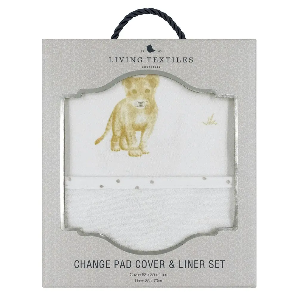 Living Textiles Baby Change Pad Nursery Cotton Cover & Liner Savanna Babies