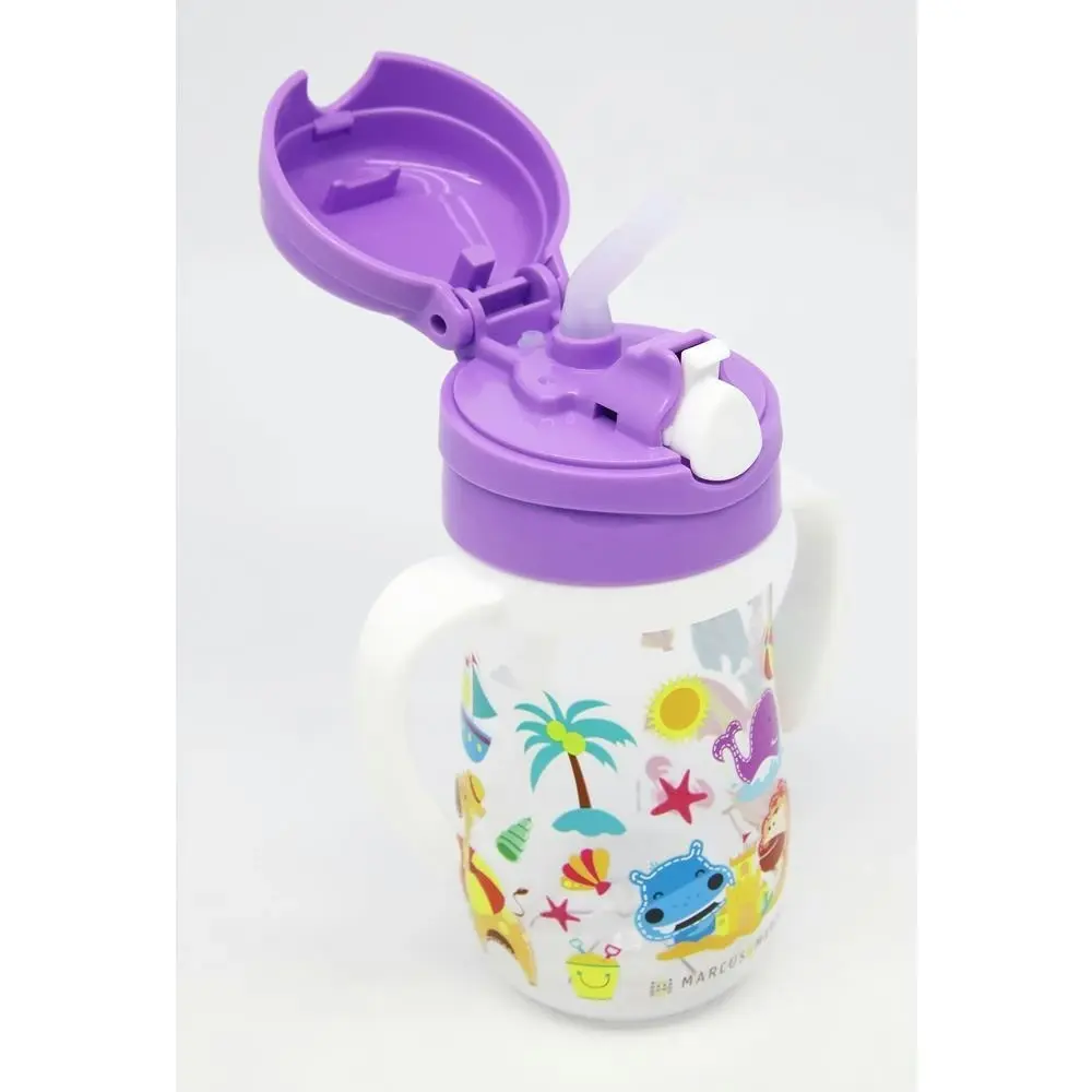 Marcus & Marcus Children/Toddler Straw Drink Bottle Willo Whale Lilac 12m+