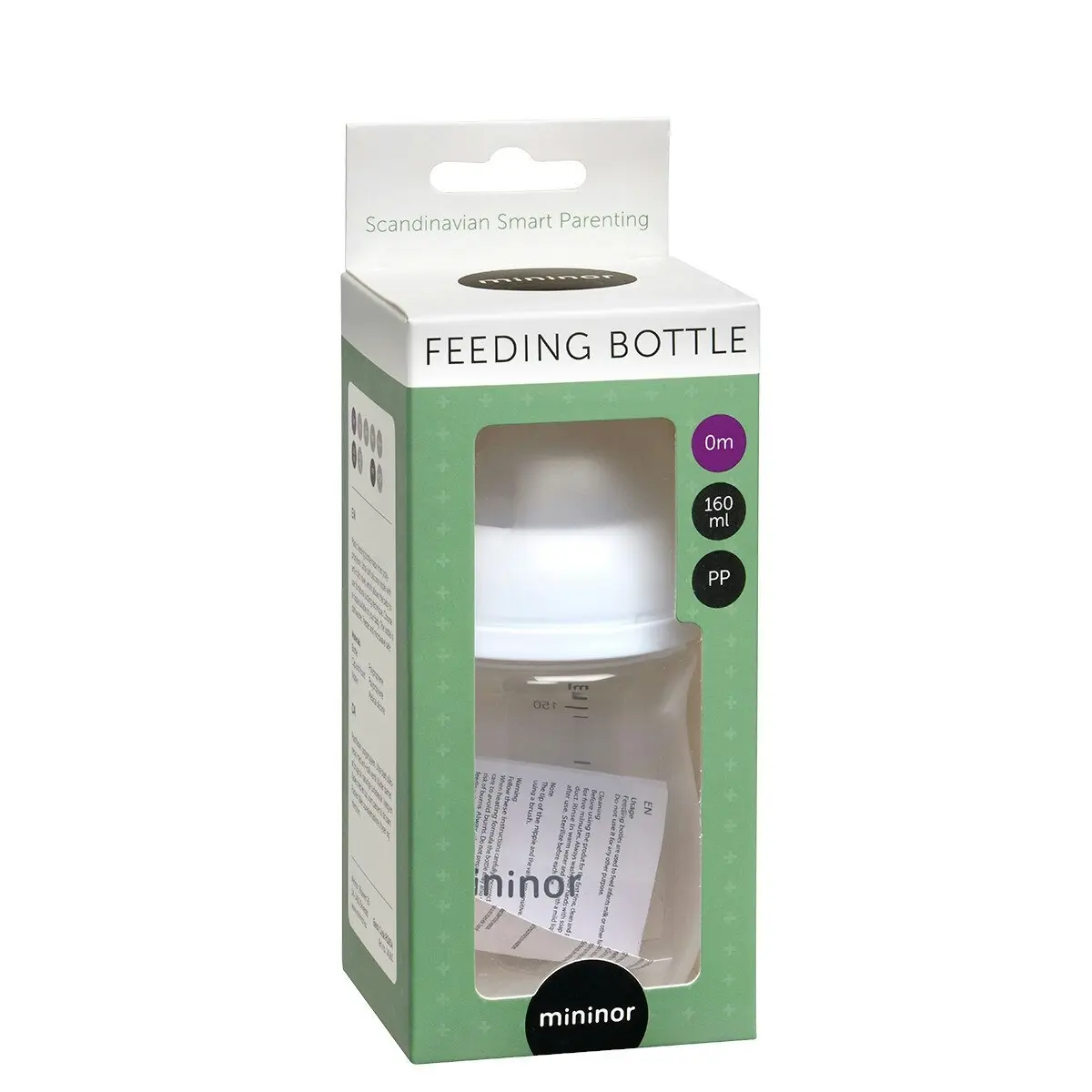 Mininor Baby/Infant 160ml PP Feeding Bottle w/ Anti-Colic Silicone Teat Clear