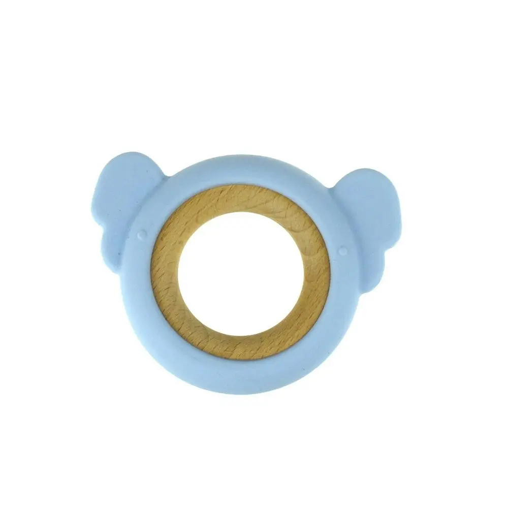 2x Koala Dream Silicone/Wooden Koala Baby/Toddler Chew Teether Toy Blue 4m+