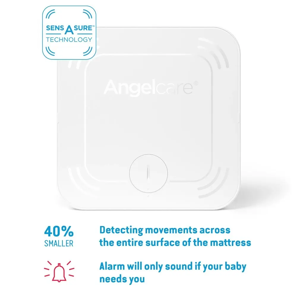 Anglecare Movement Video/Sound Baby Monitor w/Additional Camera & Sensor Pad WHT