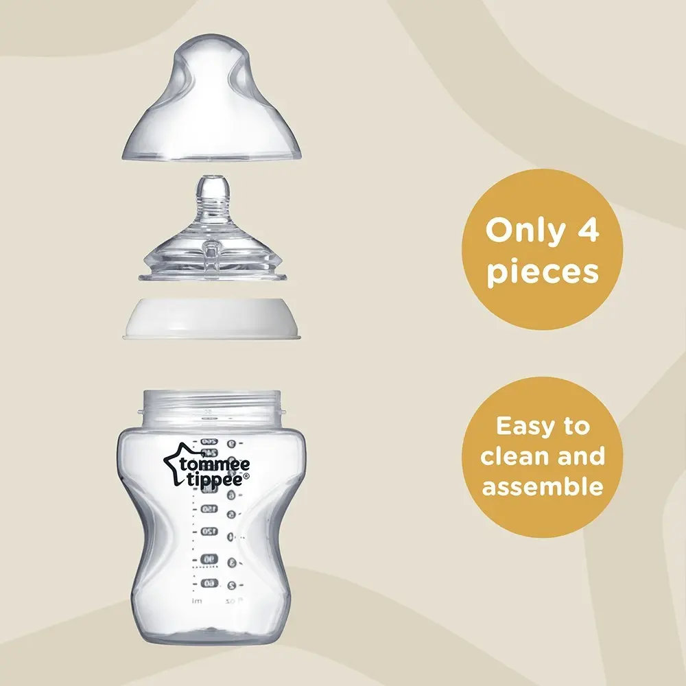 2PK Tommee Tippee 260ml Feeding Bottle w/Silicone Teat Baby/Newborn Patterned GY