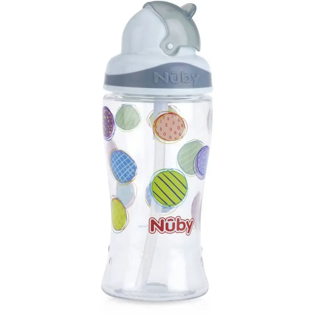 Nuby Tritan Boost Kids Flip It Straw Top Drinking Cup 360ml 12m+ Assorted