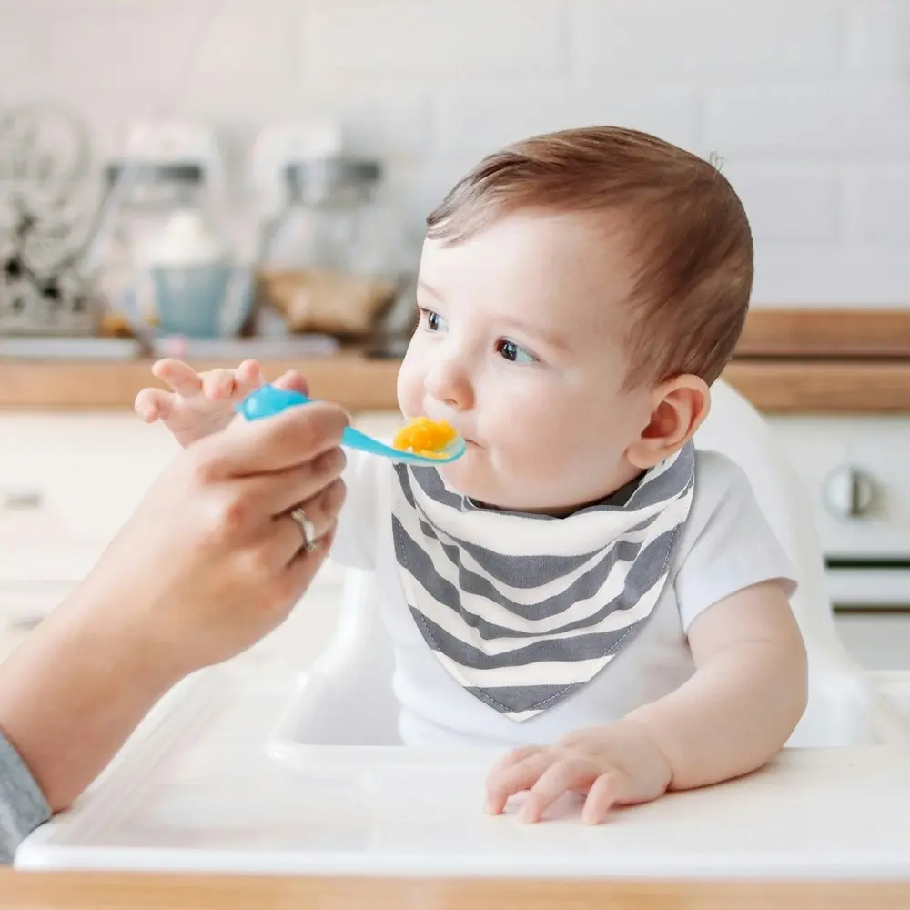 8pc The Peanutshell Cotton Bandana Feeding/Teething Baby Adjustable Bib Set