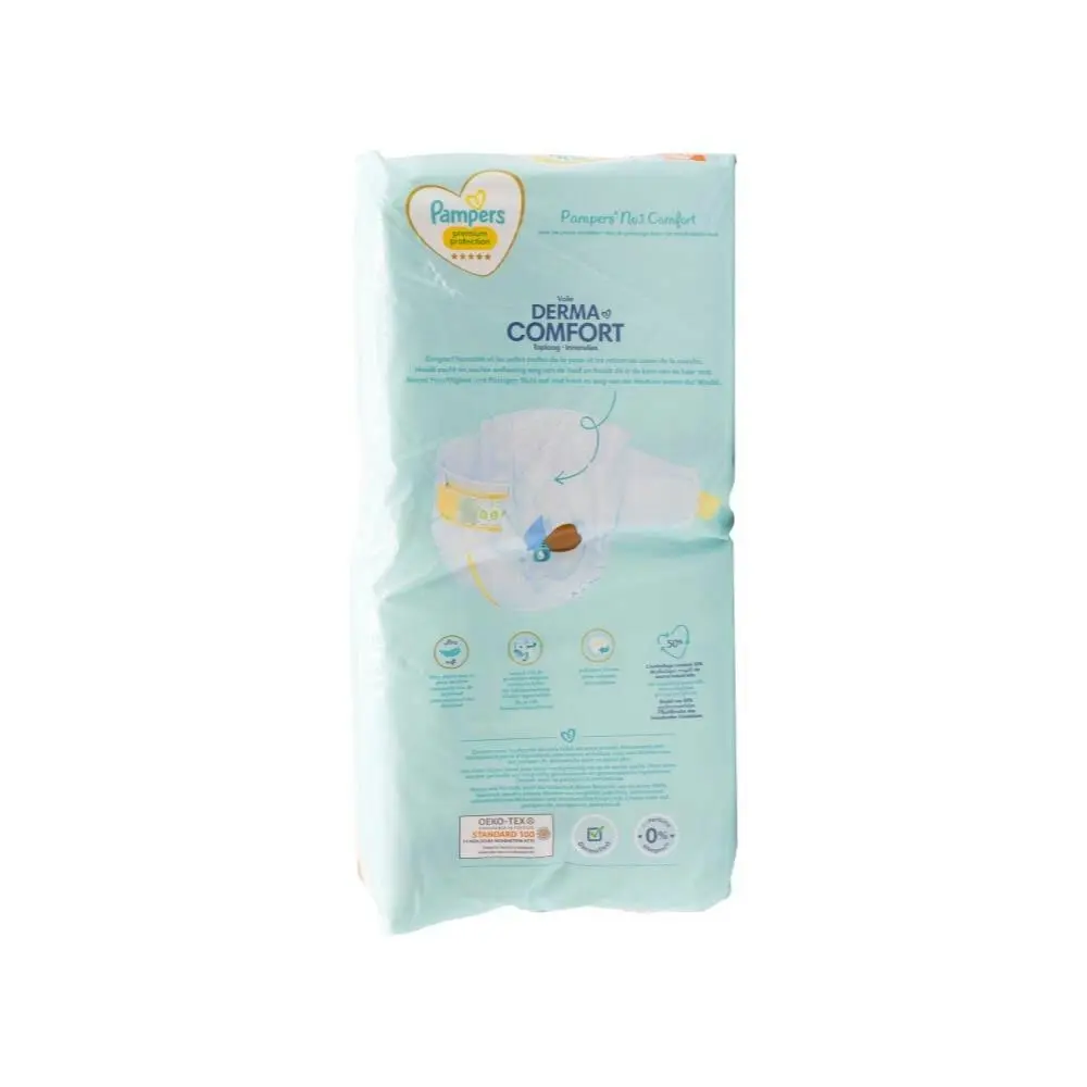 2x 52pc Pampers Absorbent Childrens Nappies Premium Protection Size 3 6-10kg