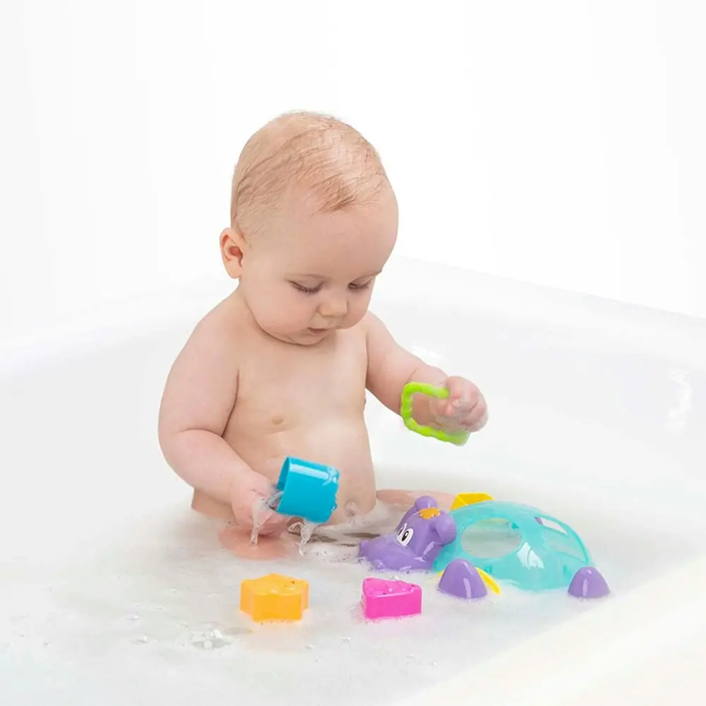 Playgro Float Along Hippo Shape Sorter Baby Bath Time Water Play Toy 6m+