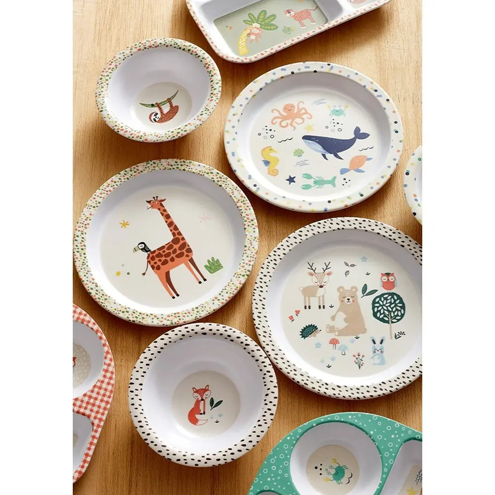 Ladelle Jungle Kids Melamine Dinner/Food Set w/ Plate/Bowl/Cutlery/Tumbler