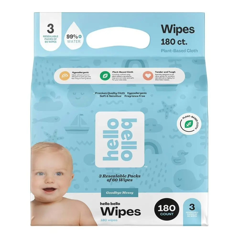 540x Hello Bello Baby Plant Based Hypoallergenic Wet Wipes Fragrance Free