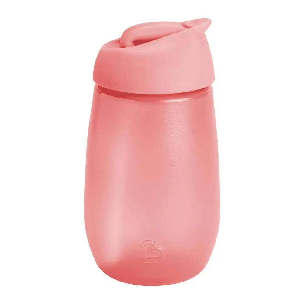 Munchkin 10oz/295ml Simple Clean Straw Anti-Spill Sippy Cup - Pink 12M+