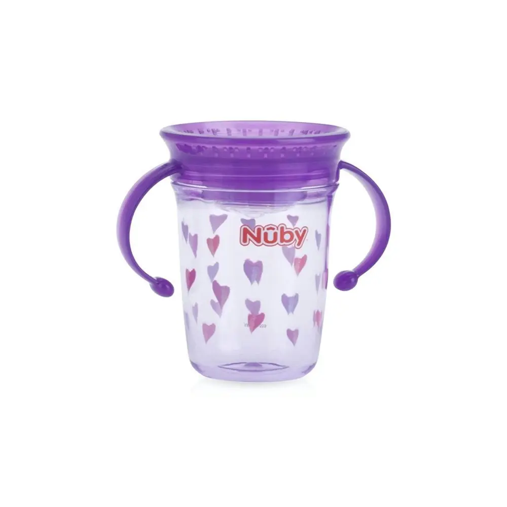 Nuby Tritan Twin 360 No Spill Baby Wonder Drinking Cup 240ml 6m+ Assorted