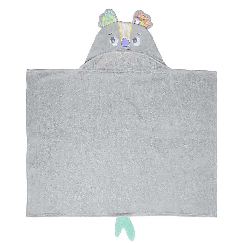 Playgro Fauna Friends Baby Bathing Soft Cotton Hooded Drying Towel Koala 0m+