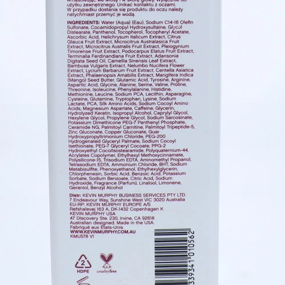 Kevin Murphy Young Again Wash 1L Restorative Softening Hair Shampoo Haircare