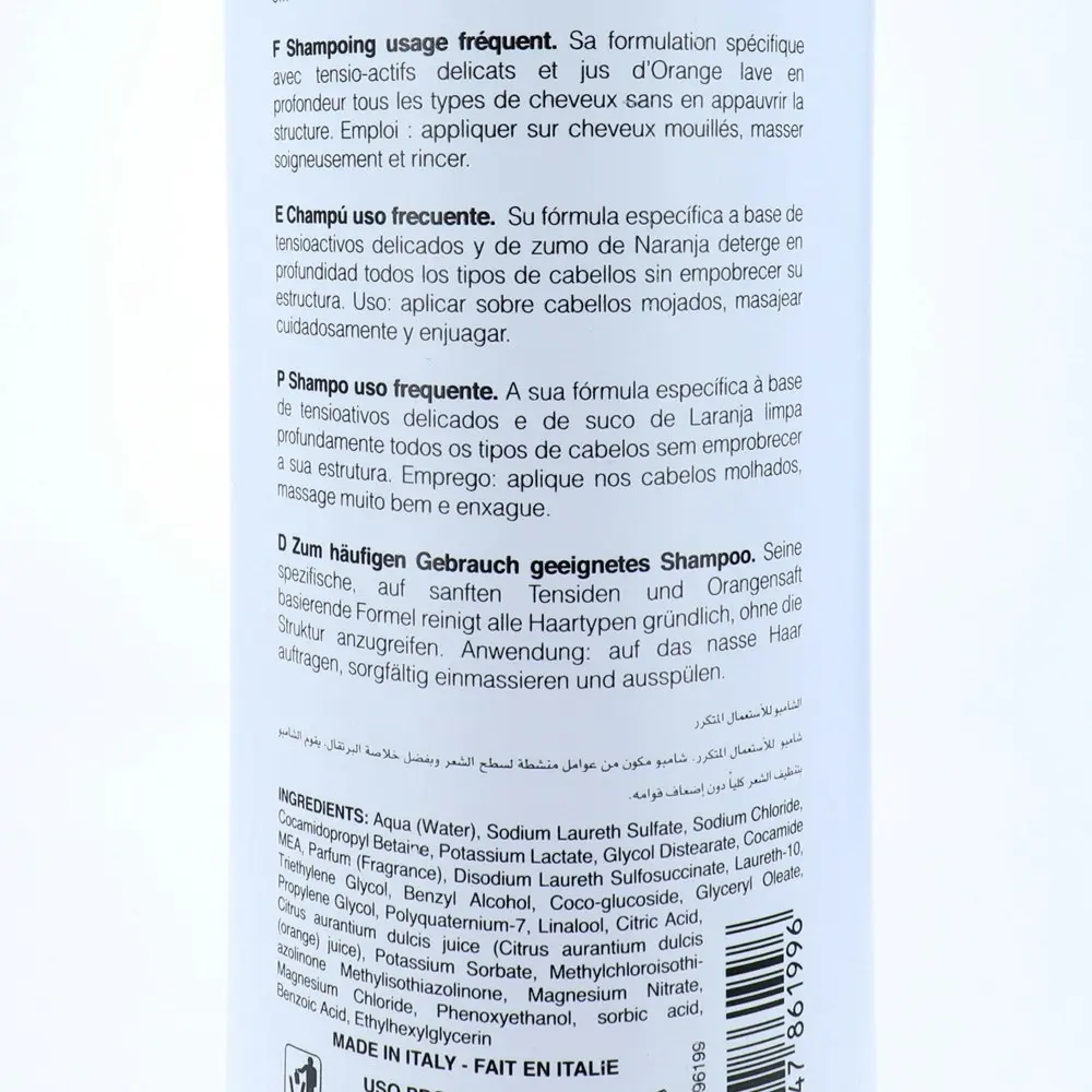 Fanola 1000ml Frequent Use Hair & Scalp Care Bath Shampoo w/ Orange Extract