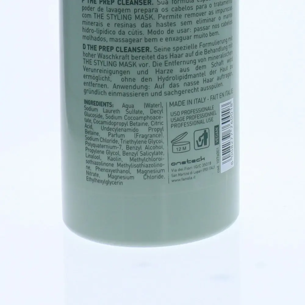 Fanola 1L No More The Prep Cleanser Hair Care Shampoo Women Taming Treatment