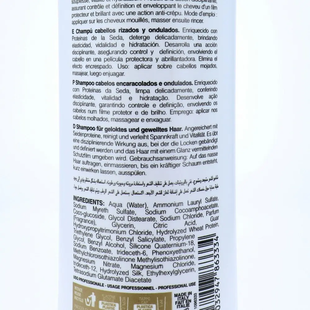 Fanola 1000ml Curly Shine Hair Care Shampoo w/Silk Protein For Curly & Wavy Hair