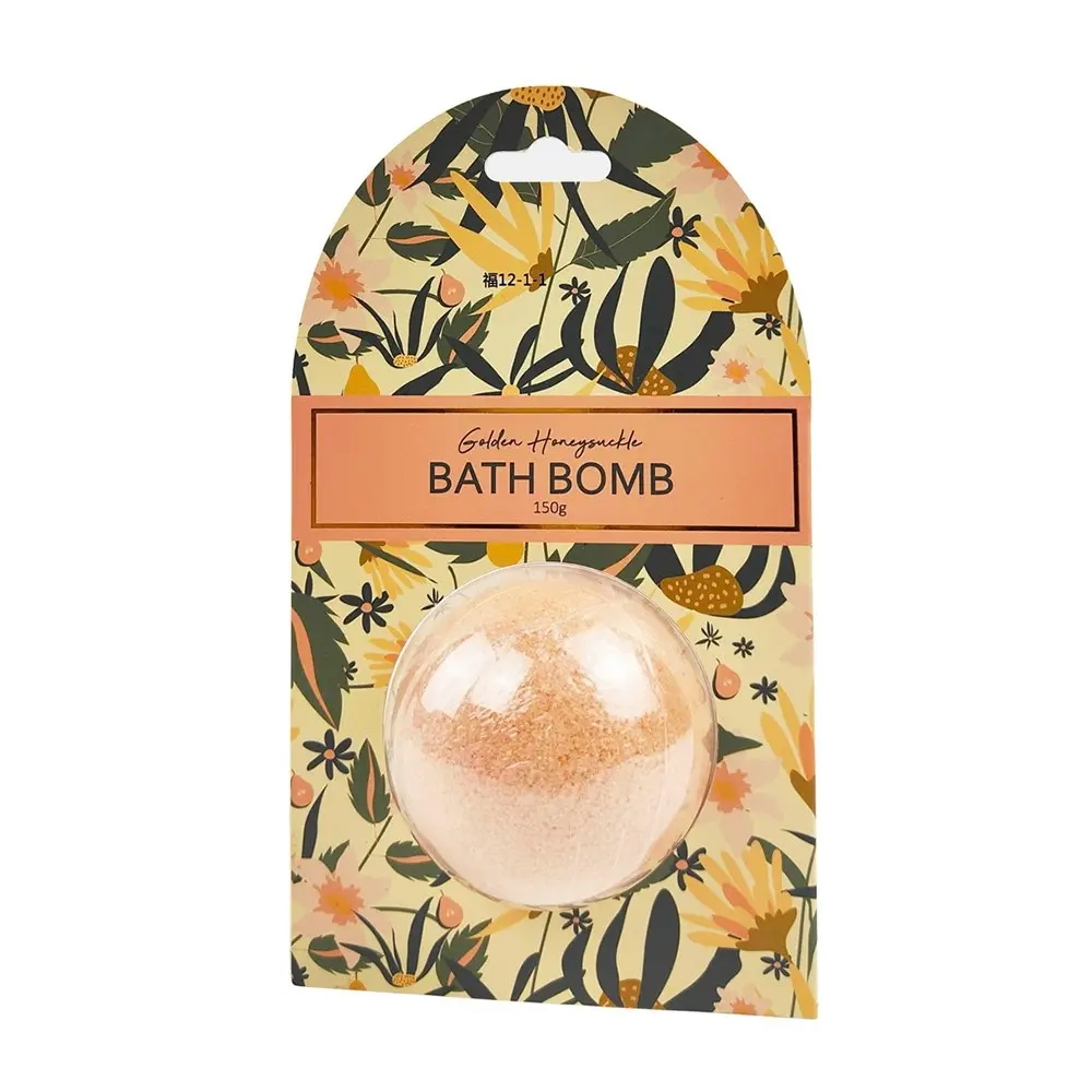 3x Urban Golden Honeysuckle 150g Cassia Floral Bath Bomb Round Shower Fizz YLLW