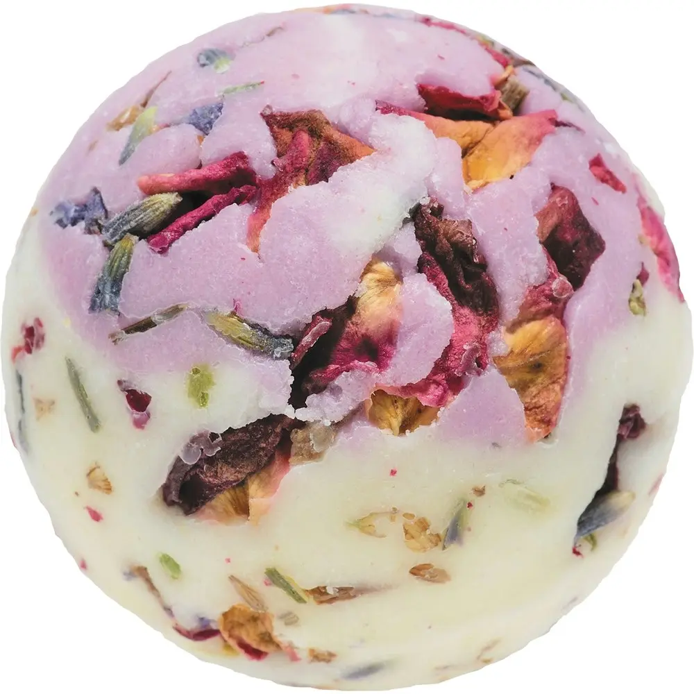 3PK Bomb Cosmetics Flower Power Scented Bath Bomb Creamer Body Fragrance Fizzies