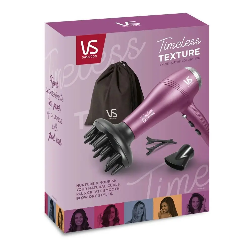 VS Sassoon Electric Shine Lustre Timeless Texture Hair Dryer Tool 2200W