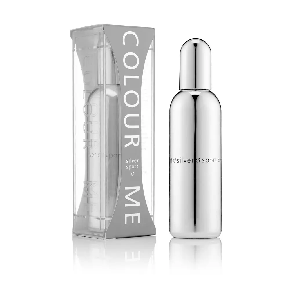 Colour Me Homme Silver Sport Eau De Parfum For Men 90ml Spray EDP Fragrance