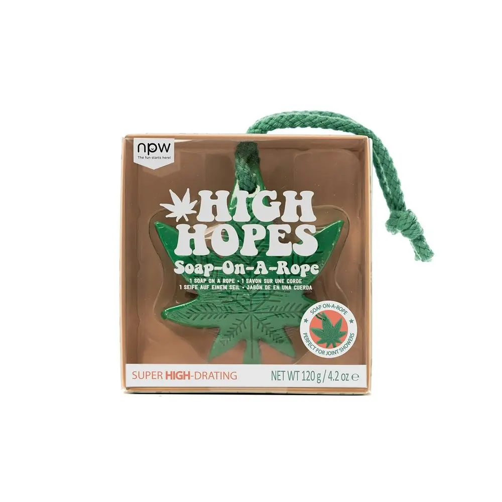 NPW Gifts 120g High Hopes Soap-On-A-Rope Shower Body Soap Bar Adults/Men GRN