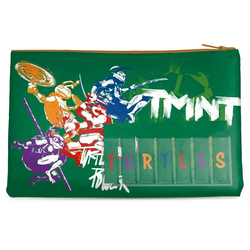 2PK Teenage Mutant Ninja Turtles Turtles Named Zip School Pencil/Stationery Case