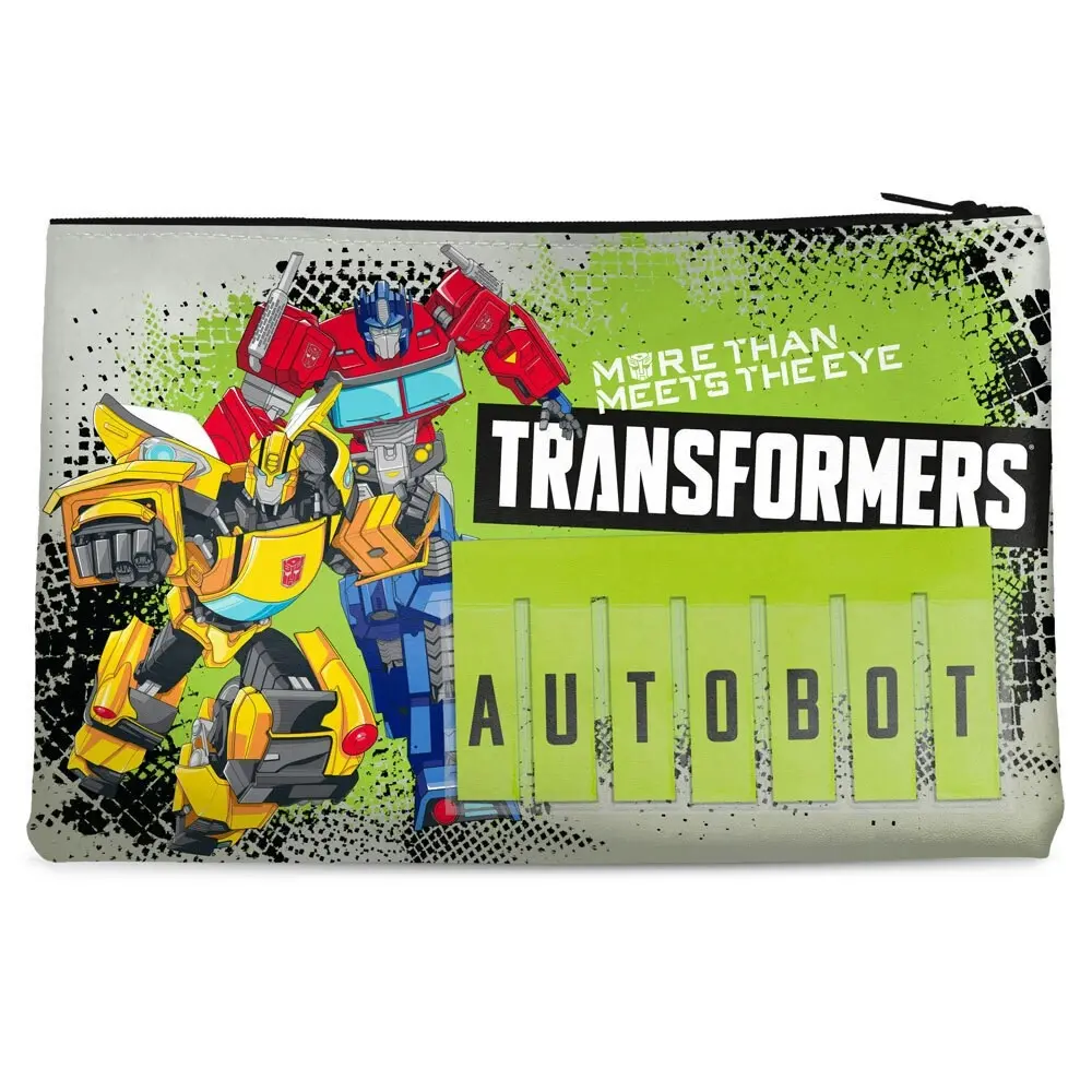 2PK Transformers Bumblebee Optimus Prime Named Zip School Pencil/Stationery Case