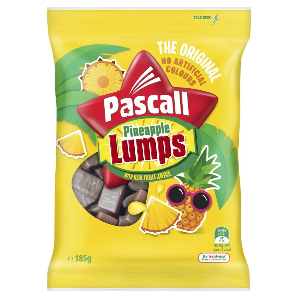 10pc Pineapple Lumps 185g Chocolate Covered Sweets Jelly Lollies Confectionery