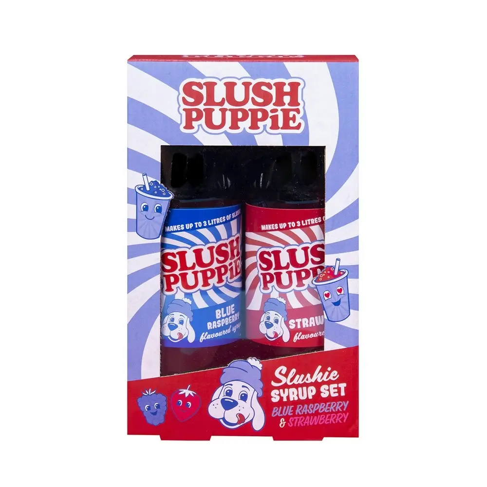 2pc Fizz Creations 500ml Slush Puppie Syrups Blue Raspberry & Strawberry Set