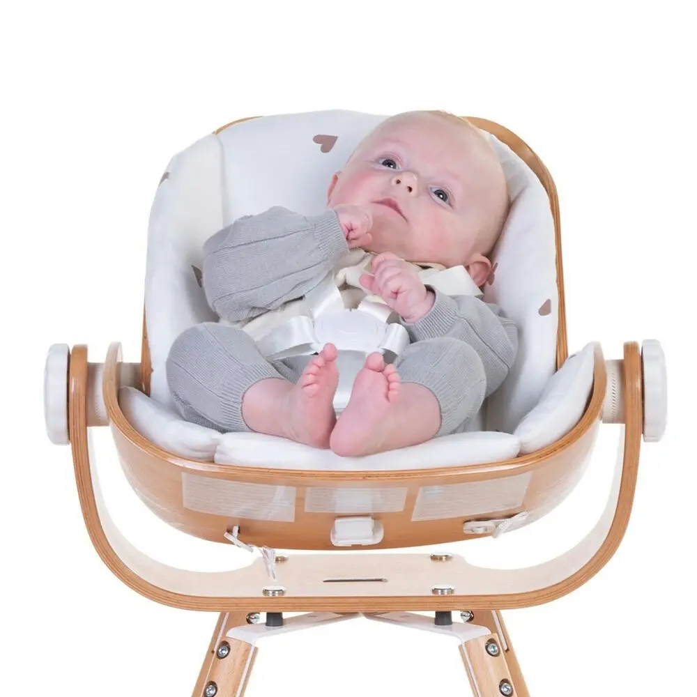 Childhome Newborn Baby Seat w/Belt 0-6m for Highchair Evolu 2 Natural/White