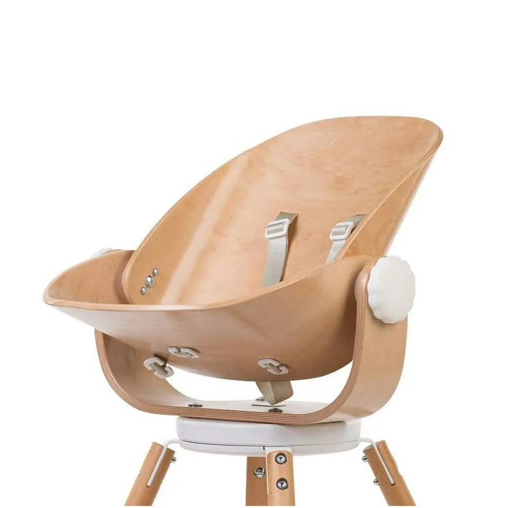 Childhome Newborn Baby Seat w/Belt 0-6m for Highchair Evolu 2 Natural/White