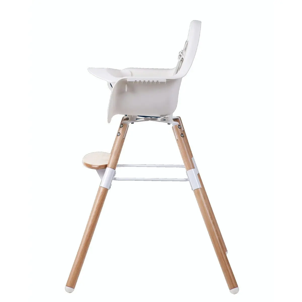 Childhome Evolu 2 High Chair Seat Feeding w/ Foot Rest Baby/Toddler 6m-6y White