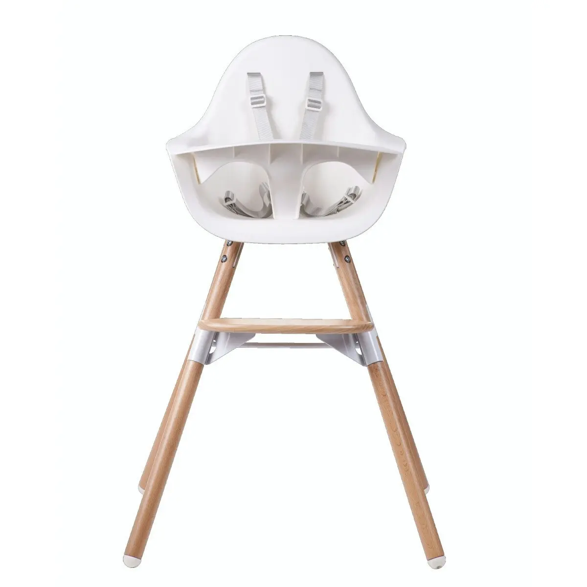 Childhome Evolu 2 High Chair Seat Feeding w/ Foot Rest Baby/Toddler 6m-6y White