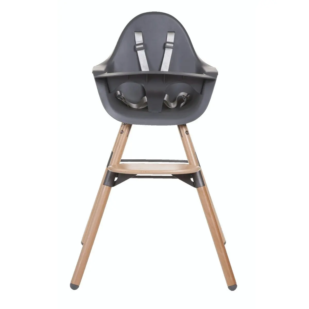 Childhome Evolu 2 High Chair Feeding w/ Foot Rest Baby/Toddler 6m-6y Anthracite